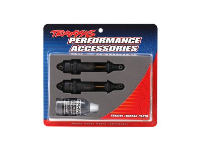 Traxxas tlumič GTR long hliník/PTFE, pístnice TiN (2)