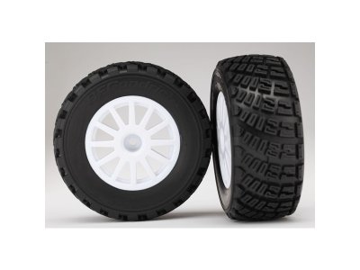 Traxxas kolo 2.2/3.0", disk Rally bílý, pneu Gravel (2)