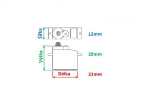 Mikro servo SG90 9g/0,09s/1,6kg