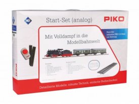 PIKO 57123 H0 Analogový set - vlak s lokomotivou G7 DB s kolejemi s podložím